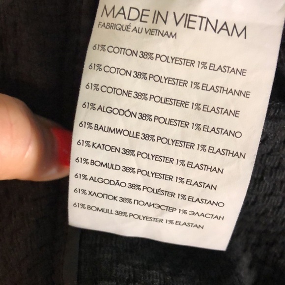 Club Monaco Textured Pants Cropped Black Size 6 - Picture 7 of 9